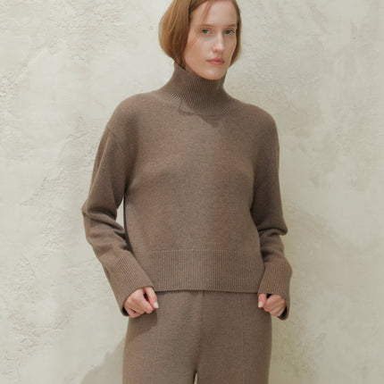 Cashmere Mix Turtleneck Sweater