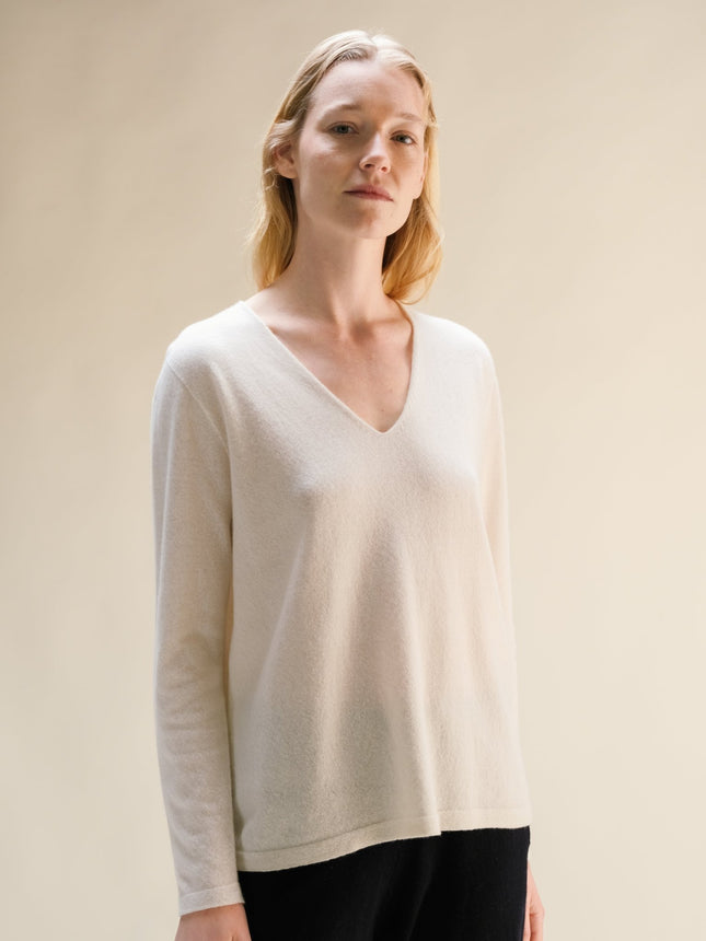 Cashmere Mix V - Neck (3D - Knit)