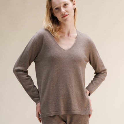 Cashmere Mix V - Neck (3D - Knit)