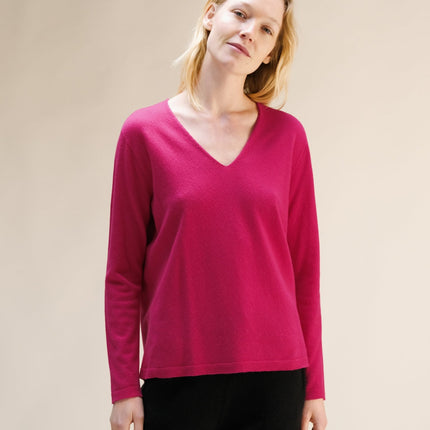 Cashmere Mix V - Neck (3D - Knit)