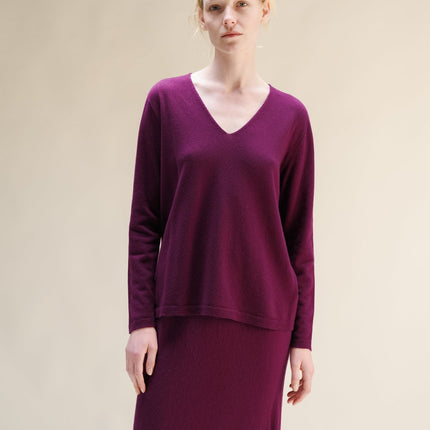 Cashmere Mix V - Neck (3D - Knit)