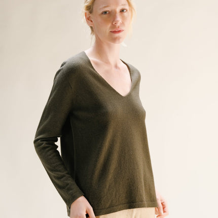 Cashmere Mix V - Neck (3D - Knit)