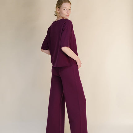 Cashmere Mix V - Neck T-Shirt (3D - Knit)