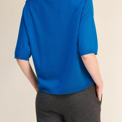 Cashmere Mix V - Neck T-Shirt (3D - Knit)