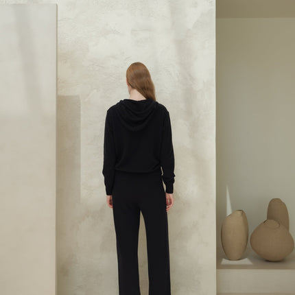 Cashmere Mix Wide Legged Light Pants (3D - Knit)