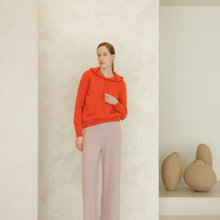 Cashmere Mix Wide Legged Light Pants (3D - Knit)