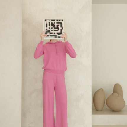 Cashmere Mix Wide Legged Light Pants (3D - Knit)