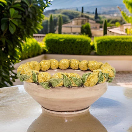 Centrotavola con Limoni Siciliani Ø 38 madreperla colorato