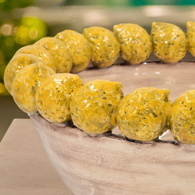 Centrotavola con Limoni Siciliani Ø 40 senza foglie madreperla colorato