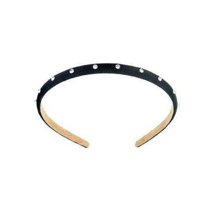 Cerchietto Capelli Hairband Ribbon thin Stones