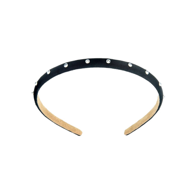 Cerchietto Capelli Hairband Ribbon thin Stones