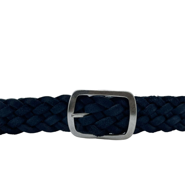 Cintura Hunting Double Blu in Pelle