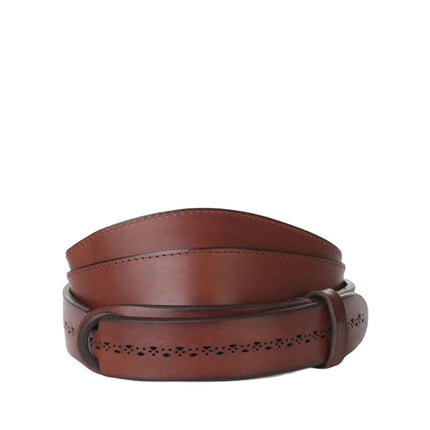 Cintura Nobuckle Bull Soft in Cuoio