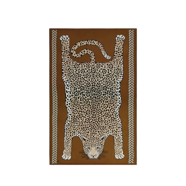 Coperta Leopard Beige