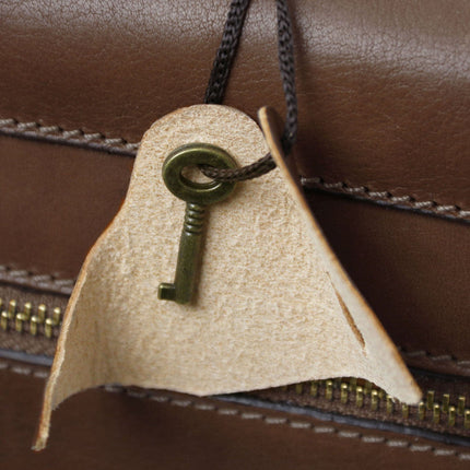 Cremona - 3 compartment matte leather briefcase | TL142448