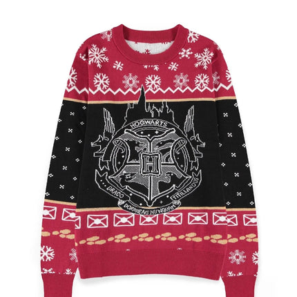 DIFUZED HARRY POTTER - MAGLIONE NATALIZIO: HOGWARTS LOGO - TAGLIA M