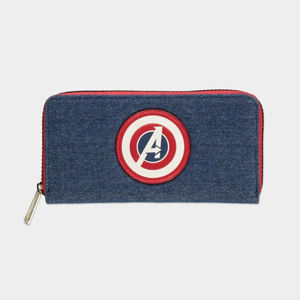 DIFUZED MARVEL AVENGERS : PORTAFOGLIO DONNA IN DENIM LOGO AVENGERS