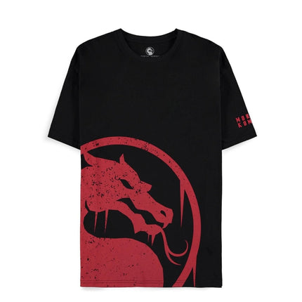 DIFUZED MORTAL KOMBAT - T - SHIRT NERA LOGO S