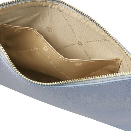 Diva - Leather Pouch Clutch With Chain Strap | TL142461