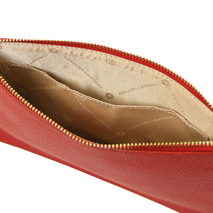 Diva - Leather Pouch Clutch With Chain Strap | TL142461