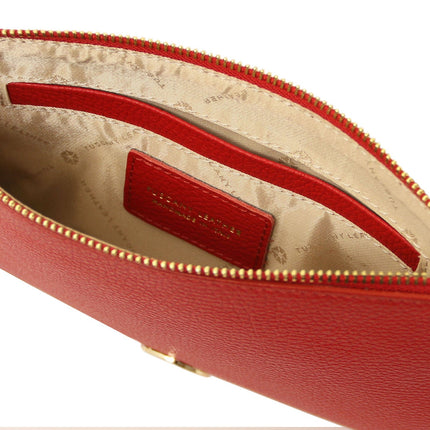 Diva - Leather Pouch Clutch With Chain Strap | TL142461