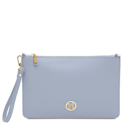 Diva - Leather Pouch Clutch With Chain Strap | TL142461