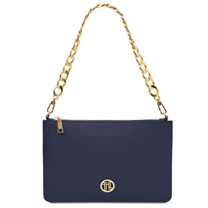 Diva - Leather Pouch Clutch With Chain Strap | TL142461