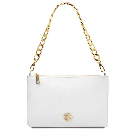 Diva - Leather Pouch Clutch With Chain Strap | TL142461