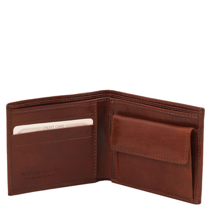 Exclusive 2 fold leather wallet for men with coin pocket | TL140761