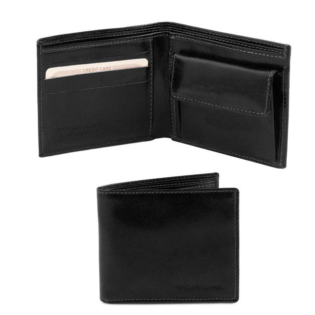 Exclusive 2 fold leather wallet for men with coin pocket | TL140761