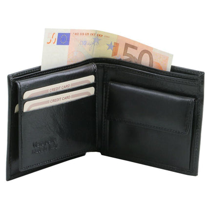 Exclusive 3 fold leather wallet for men with coin pocket | TL141377