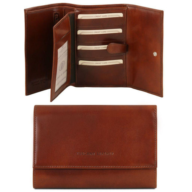 Exclusive 4 fold Italian leather wallet for women | TL140796