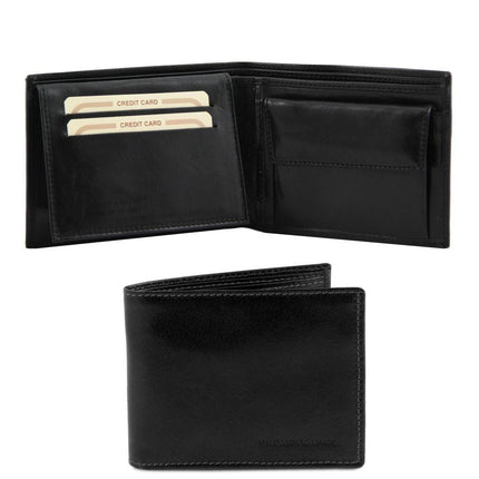 Exclusive leather 3 fold wallet for men with coin pocket | TL140763