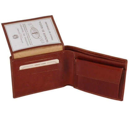 Exclusive leather 3 fold wallet for men with coin pocket | TL140763