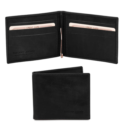 Exclusive leather card holder with money clip | TL142055
