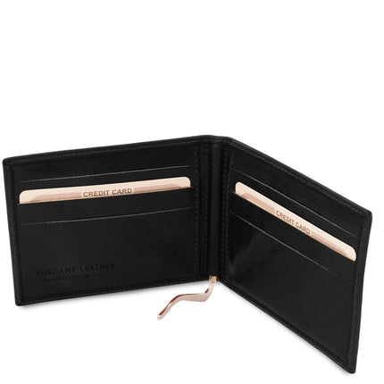 Exclusive leather card holder with money clip | TL142055