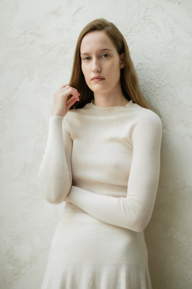 Extra Fine Merino Ribbed Crewneck (3D - Knit)