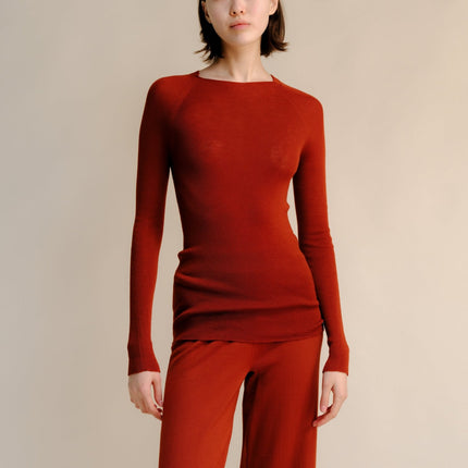 Extra Fine Merino Ribbed Crewneck (3D - Knit)