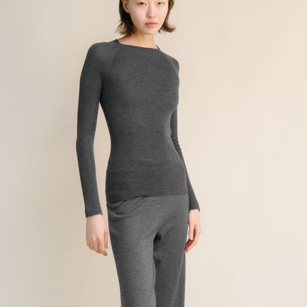 Extra Fine Merino Ribbed Crewneck (3D - Knit)