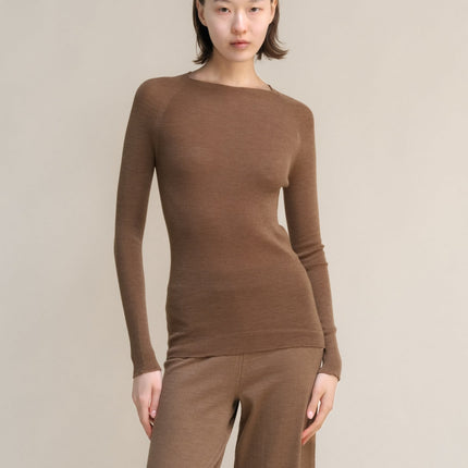 Extra Fine Merino Ribbed Crewneck (3D - Knit)