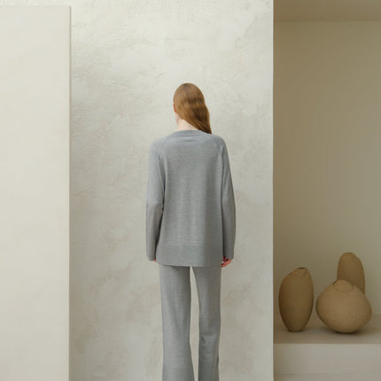 Extra Fine Merino Wide - Leg Trousers