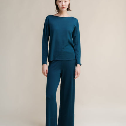 Extra Fine Merino Wide - Leg Trousers
