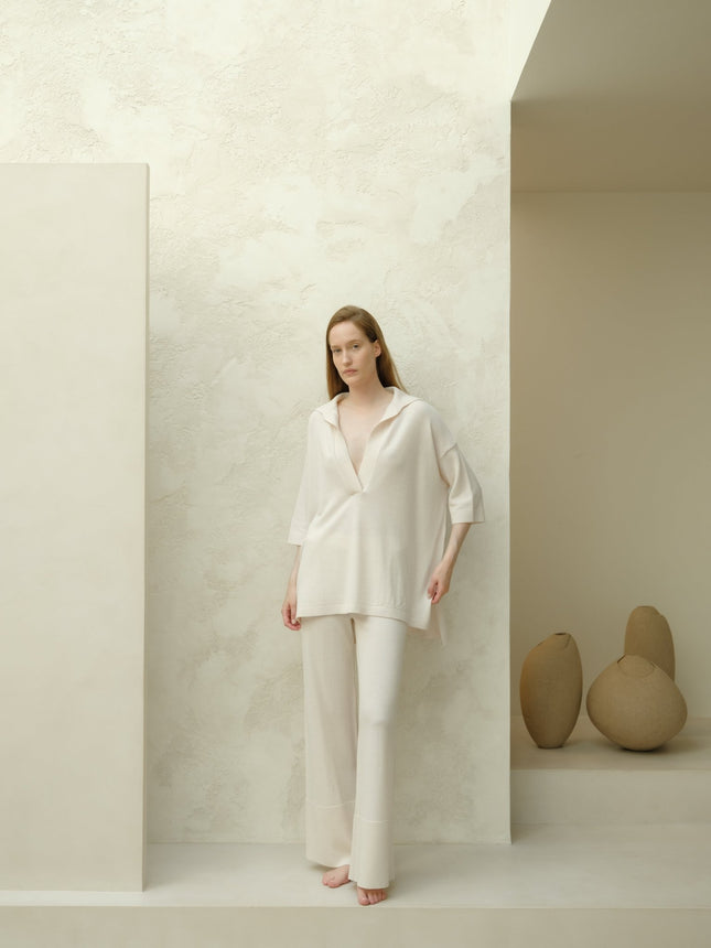 Extra Fine Merino Wide - Leg Trousers