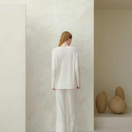 Extra Fine Merino Wide - Leg Trousers