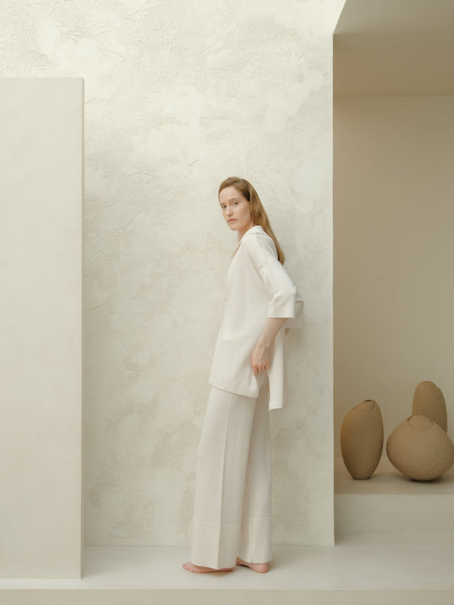 Extra Fine Merino Wide - Leg Trousers