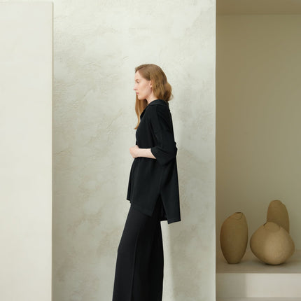 Extra Fine Merino Wide - Leg Trousers