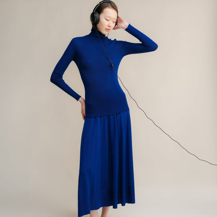 Extra Fine Merino Wool A - Line Skirt (3D - Knit)