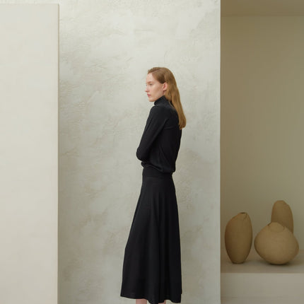 Extra Fine Merino Wool A - Line Skirt (3D - Knit)