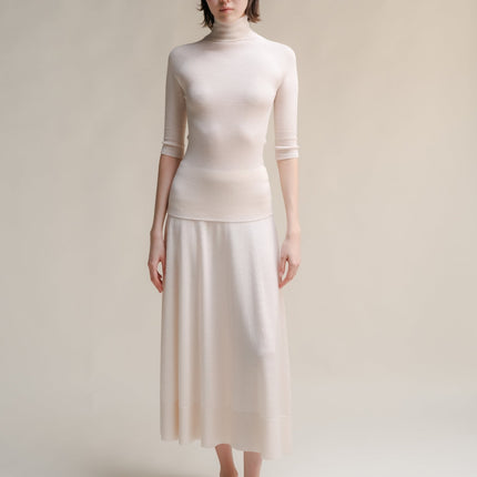 Extra Fine Merino Wool A - Line Skirt (3D - Knit)
