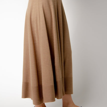 Extra Fine Merino Wool A - Line Skirt (3D - Knit)